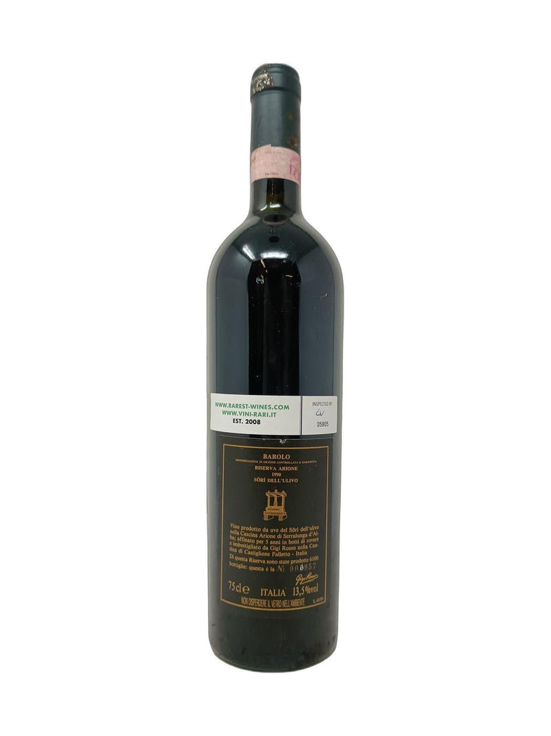 Barolo Riserva Arione "Gigi Rosso" - 1990 - Castiglione Falletto - Vins les plus rares