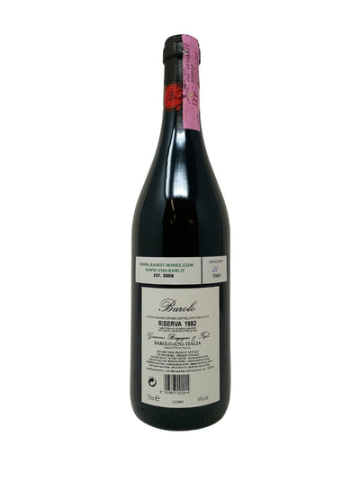 Barolo Riserva IOC - 1982 - Borgogno - Vins les plus rares