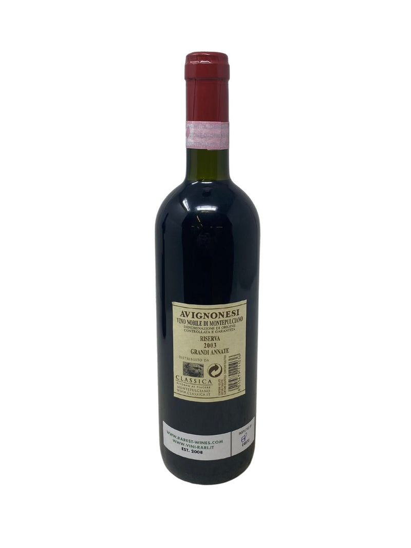 Vino Nobile di Montepulciano Riserva Grandi Annate - 2003 - Avignonesi - Vins les plus rares