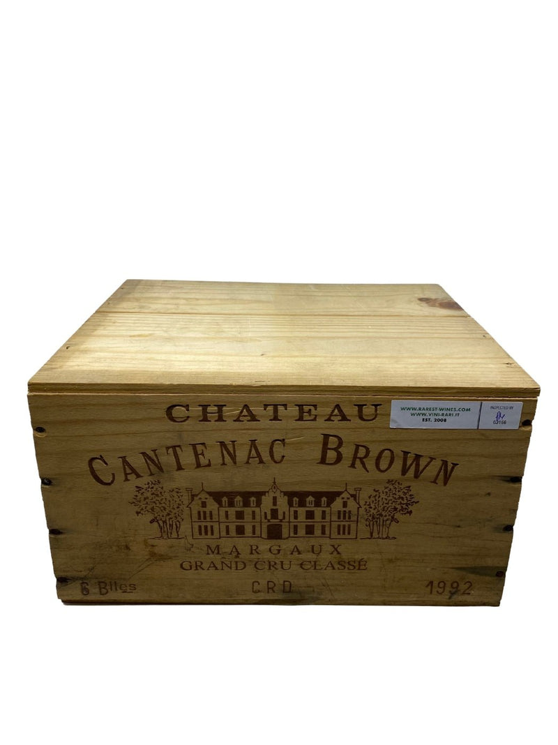 6x Château Cantenac Brown - 1992 - Margaux - Vins les plus rares