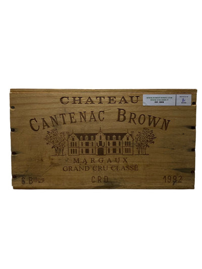 6x Château Cantenac Brown - 1992 - Margaux - Vins les plus rares