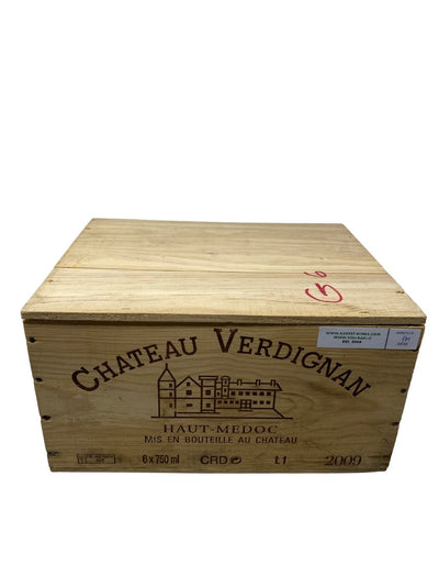 6x Château Verdignan - 2009 - Haut Médoc - Vins les plus rares