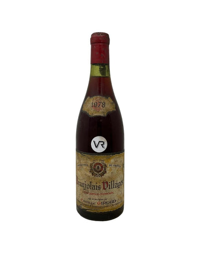 Beaujolais Villages - 1978 - Camille Giroud - Vins les plus rares