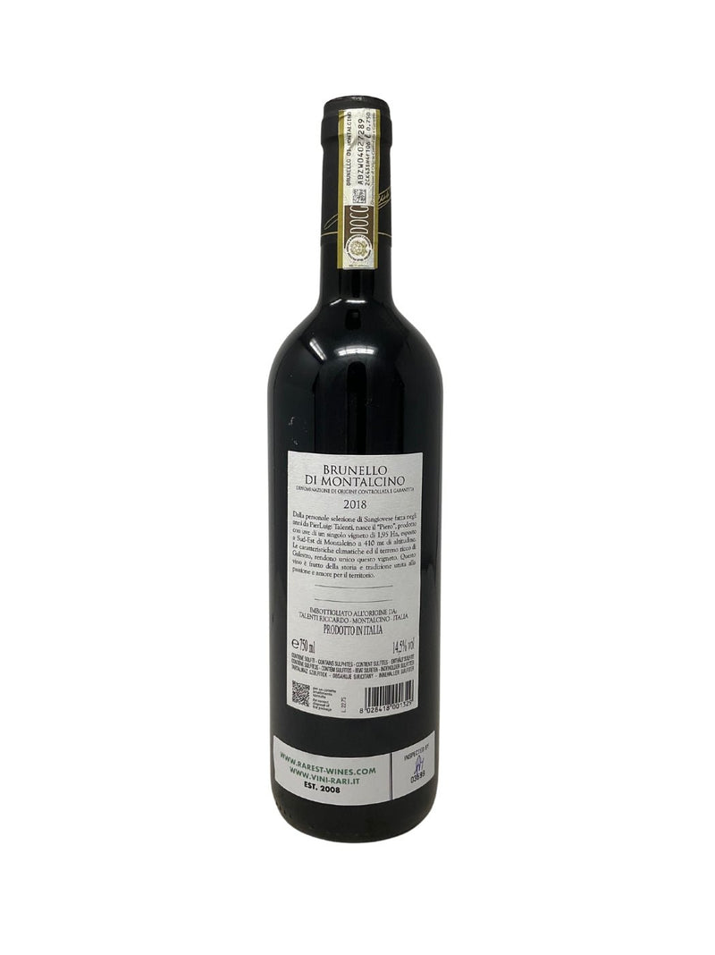 Brunello di Montalcino "Piero" - 2018 - Talenti - Les vins les plus rares