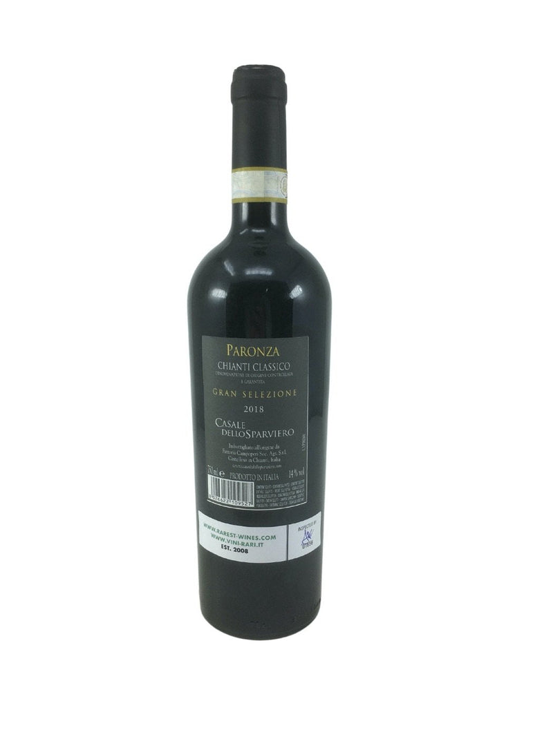 Chianti Classico Gran Selezione "Paronza" - 2018 - Casale dello Sparviero - Vins les plus rares