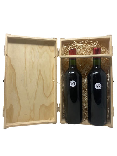 Coffret cadeau en bois pour 2 bouteilles (vide) - Rarest Wines